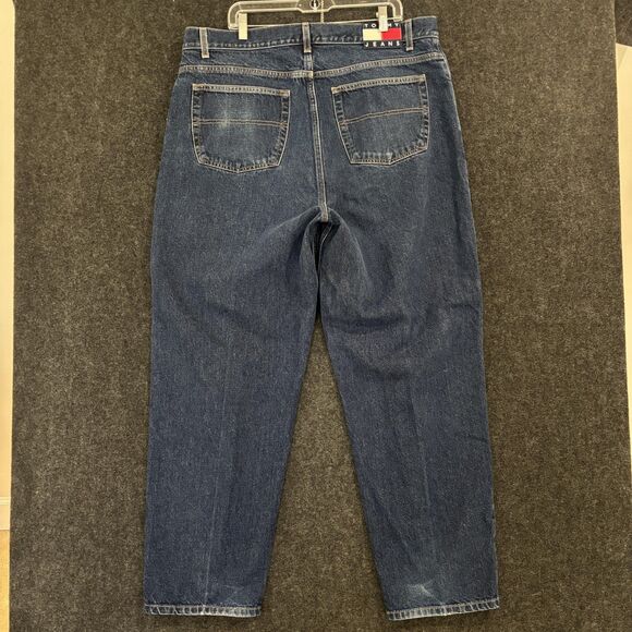 Vintage Tommy Jeans Men's 42x32 Blue Relaxed Fit Classic 90s Y2K Denim Vintage - Picture 3 of 10